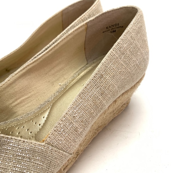 ELLEN TRACY KANDI Peep Toe Espadrille Shoes sz 9 - Picture 10 of 16